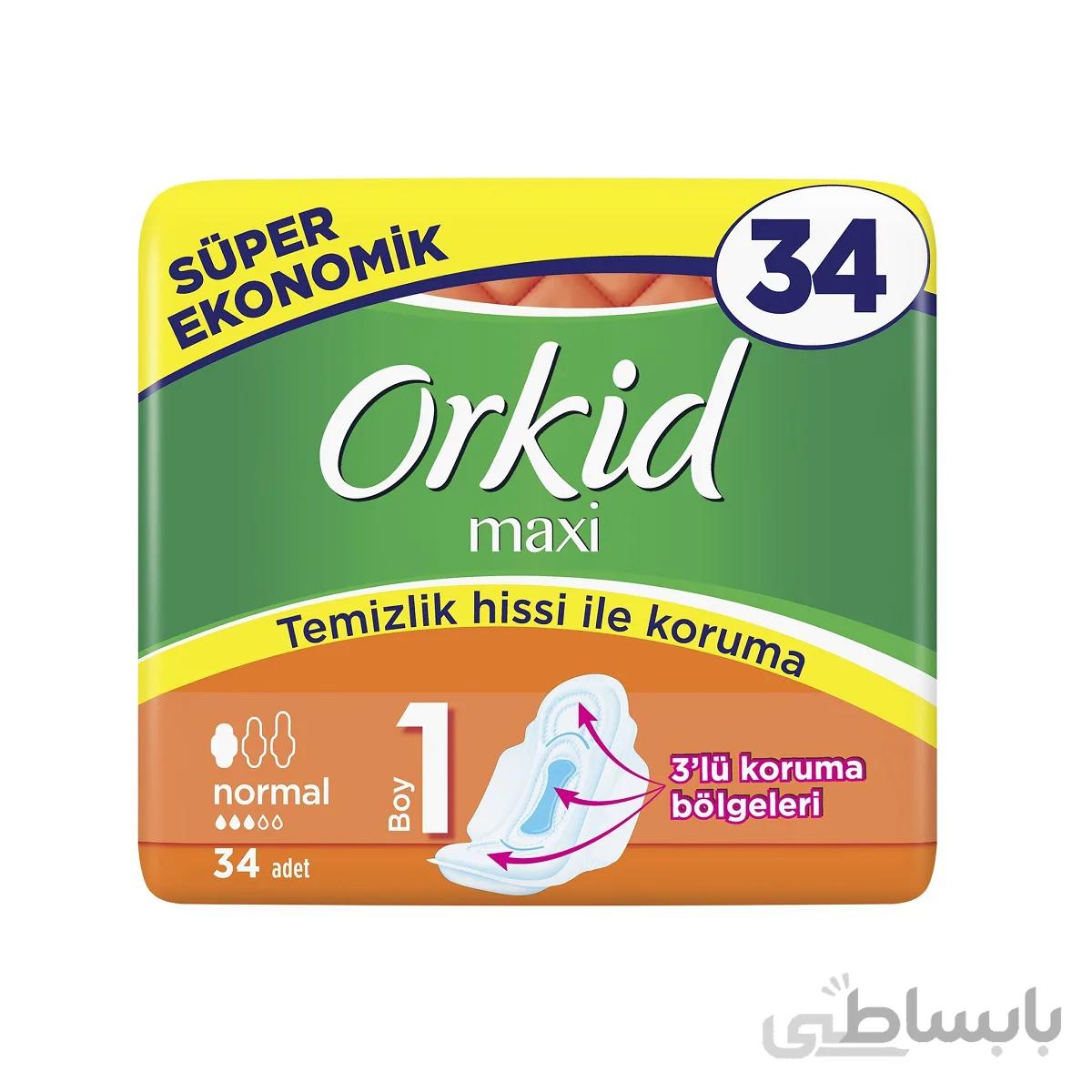 نوار بهداشتی ارکید مدل Orkid Maxi اندازه نرمال 34 عددی