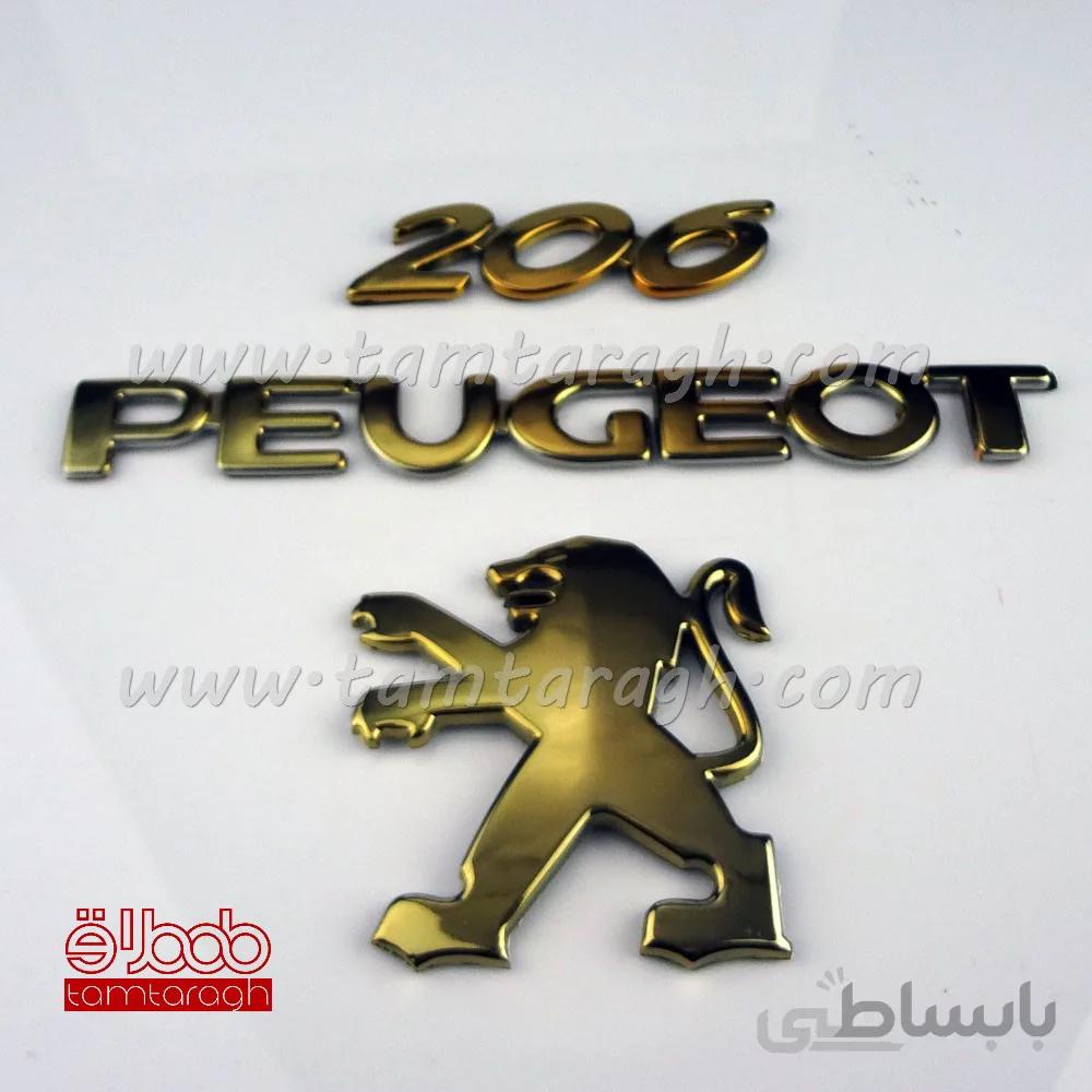 لوگو گلد عقب پژو 206 (طلایی)