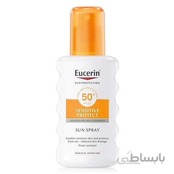 ضد آفتاب اسپری اوسرین SPF50 پوستهای حساس و آسیبدیده حجم ۲۰۰ میل | نرم کننده و ضد آب ا Eucerin Sun Protection Sensitive Protect Sun Spray Spf50+ 200ml