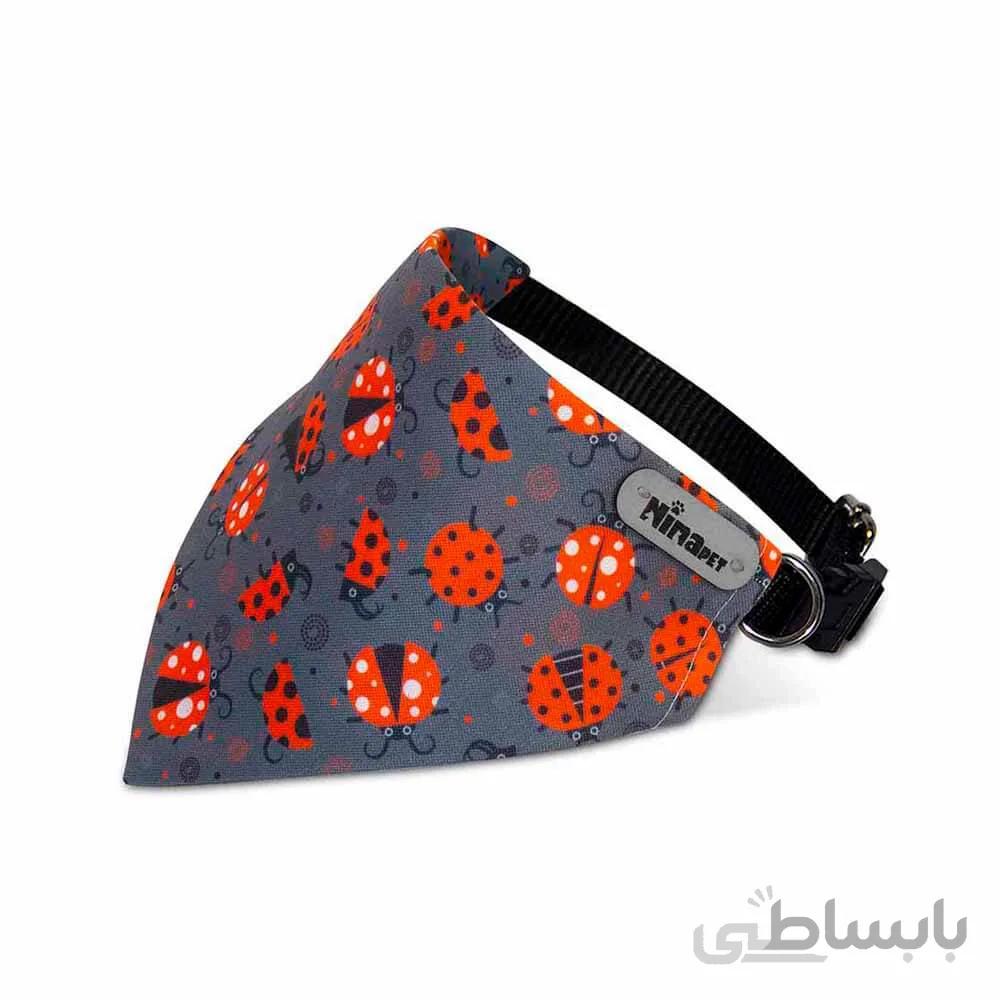 قلاده دستمال گردن گربه نیناپت مدل کفشدوزک ا Ninapet Collar & Scarf For Cats Lady Bird Beetle Model