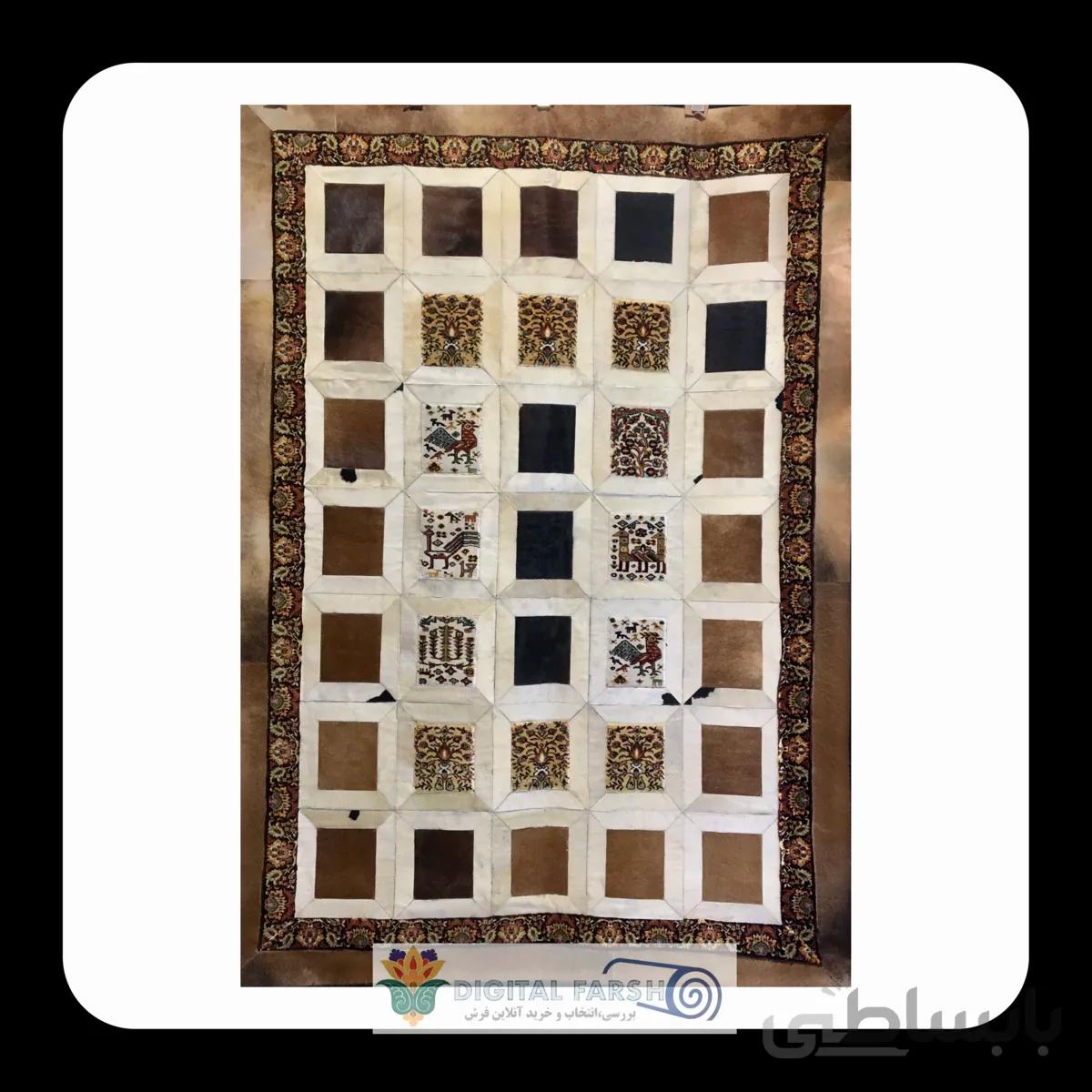 فرش و پوست تیکه دوزی پوست طبیعی گاو ا cow skin