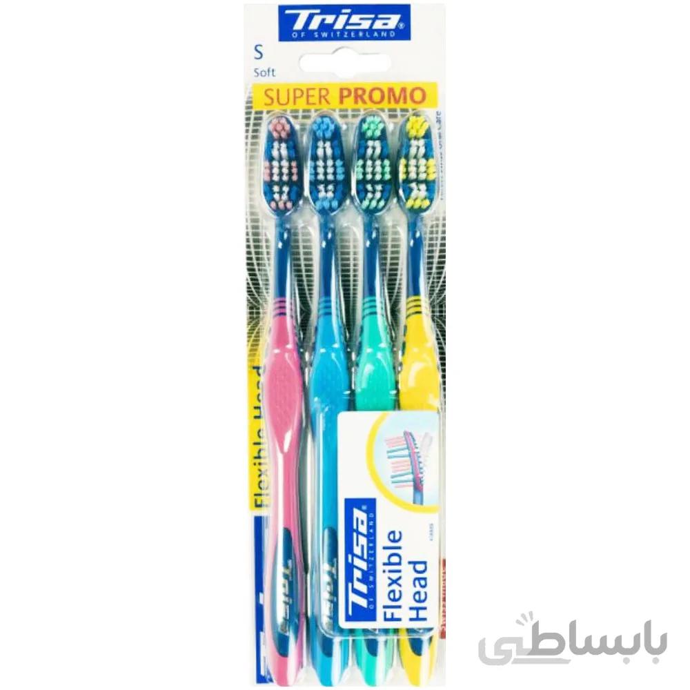 مسواک Flexible Head برس نرم تریزا 4 عددی ا -