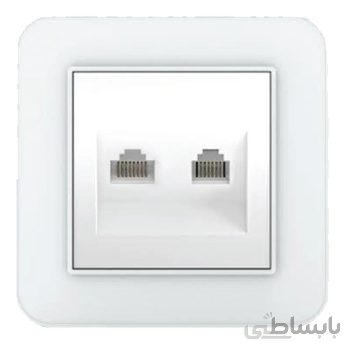سوکت CAT6+CAT3 فضل الکتریک مدل ارس ا Socket CAT6 + CAT3 Fazl Electric Aras model