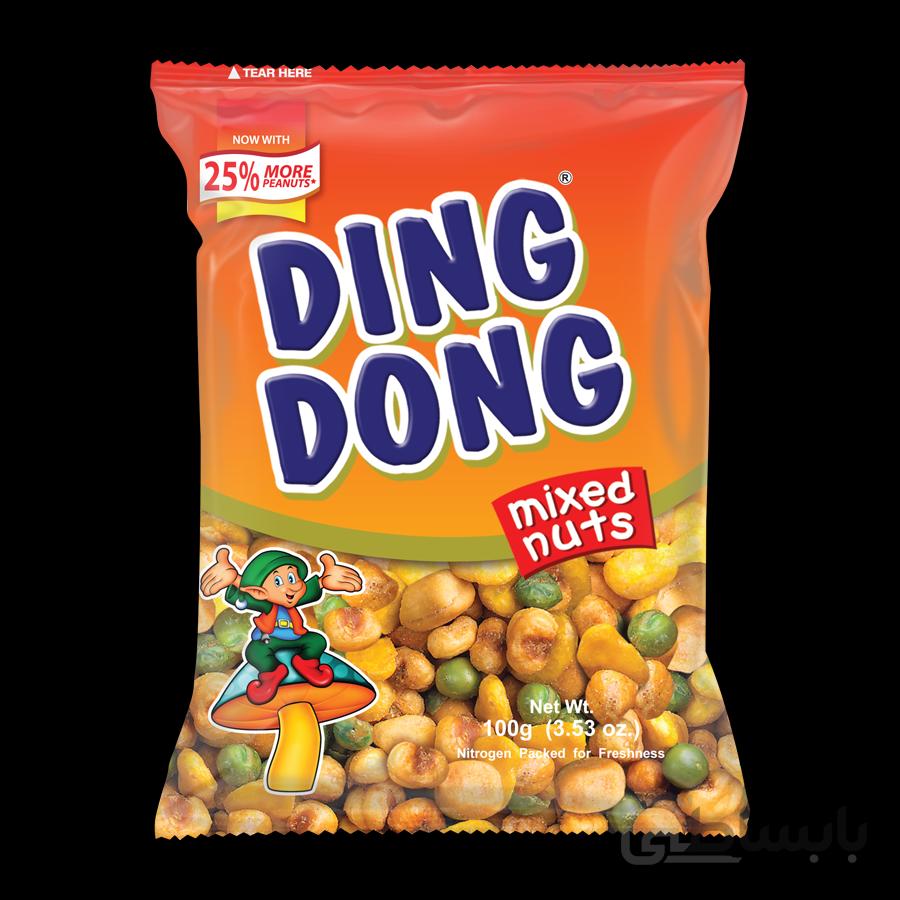 آجیل هندی دینگ دونگ مدل فلفل مقدار 100 گرم Ding Dong Real Garlic Super Mixed ا Ding Dong