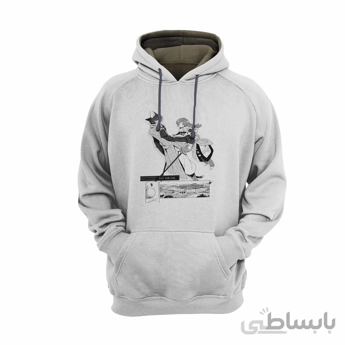 هودی سفید طرح انیمه ورود به افق Log Horizon کد KCT10461 کد 285404