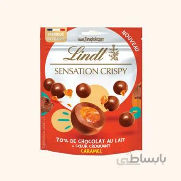 دراژه شیری لینت مدل سنسیشن با مغز کارامل کریسپی