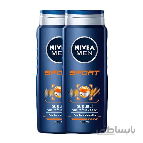 شامپو سر و بدن نیوآ مدل SPORT حجم 500 میلی لیتر مجموعه دوتایی