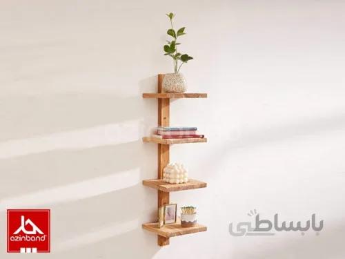 شلف چهار طبقه دیواری ا ساخته شده با چوب درختان جنگلی
