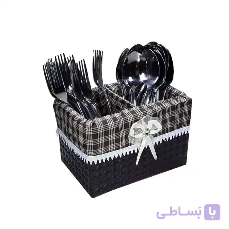 جا قاشقی دوتایی چوبی
