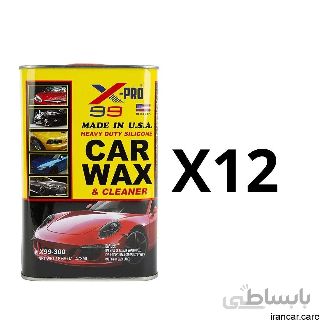 واکس محافظ و براق کننده بدنه خودرو ایکس پرو مدل X99 بسته 12 عددی