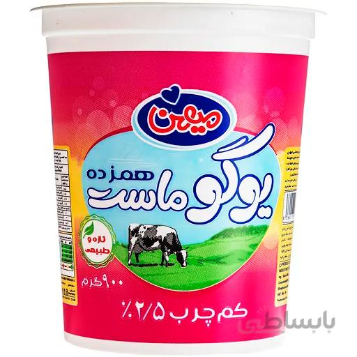یوگو ماست همزده کم چرب 2.5% چربی 900 گرمی میهن باکس 12 عددی