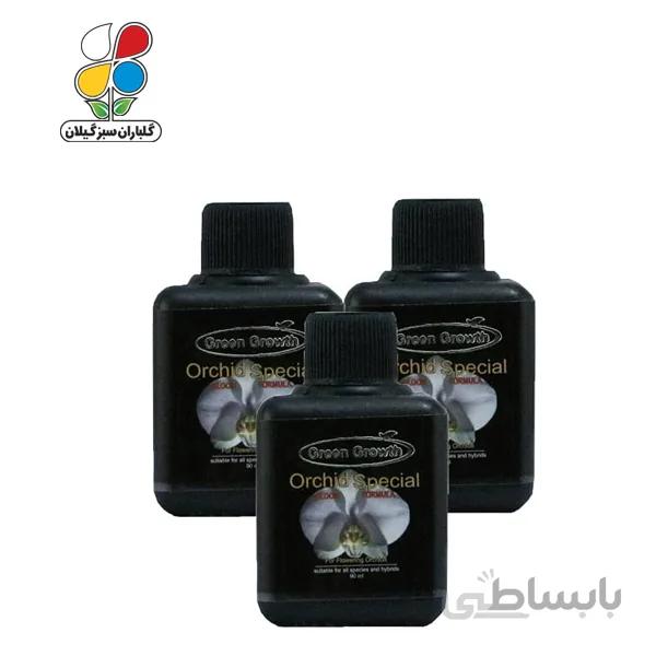 کود مایع مخصوص بوته ارکیده در زمان گلدهی گرین گروت بسته 3 عددی مدل GPMS11
