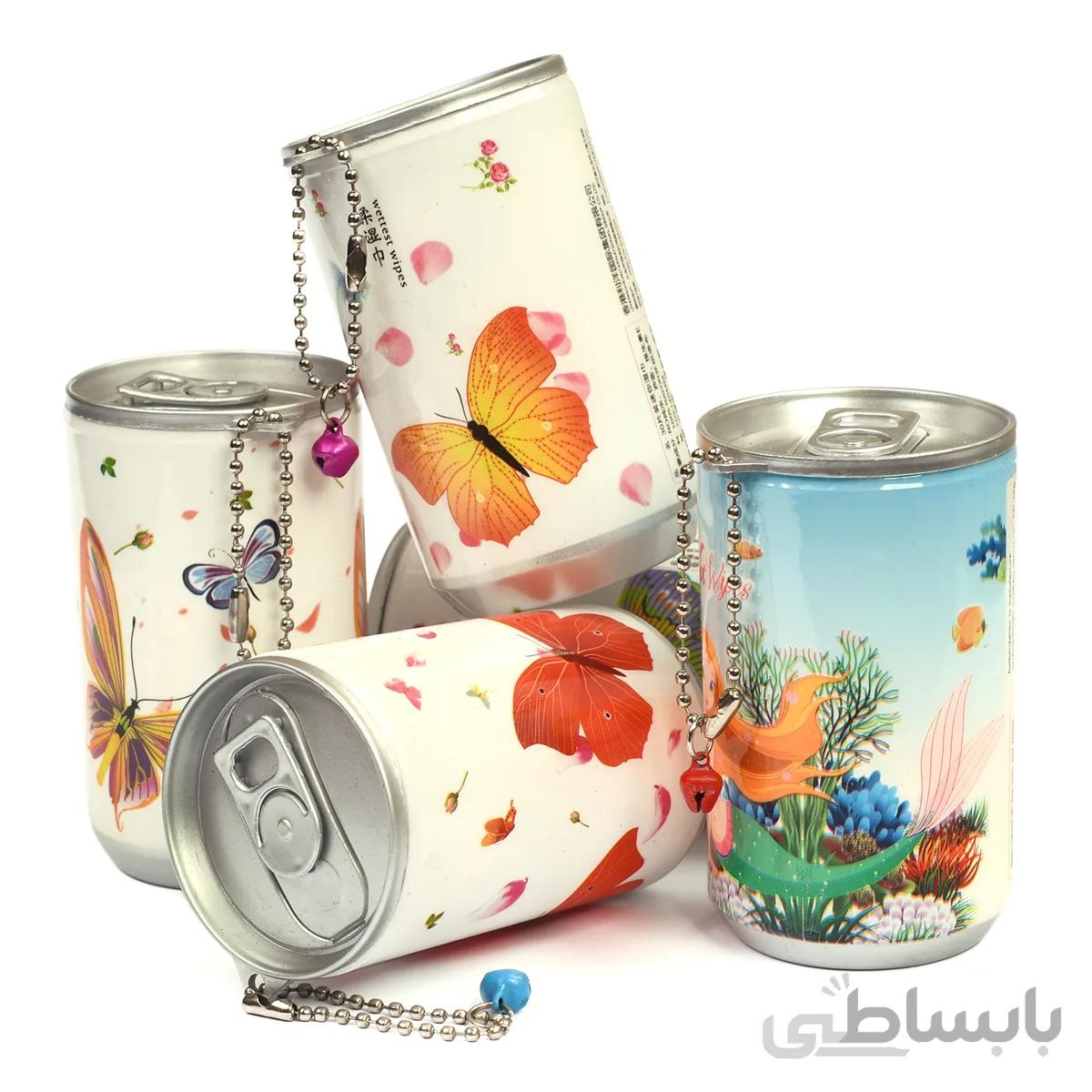 دستمال مرطوب قوطی نوشابه
