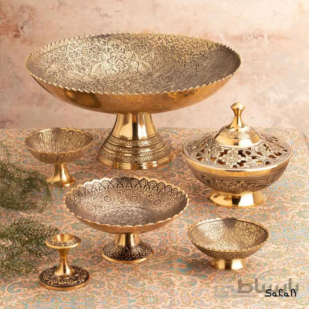 ست پذیرایی برنجی طلایی کد 165