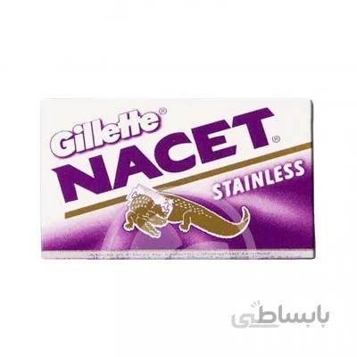تیغ سنتی سوسمار نشان ناست ۵ عددGillette ا Gillette NACET stainlees 5pcs