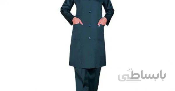 روپوش و ست زنانه 4 تکه اتاق عمل سبز تیره