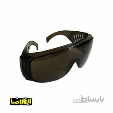 عینک ایمنی تک پلاست مدل کرکره ای دودی