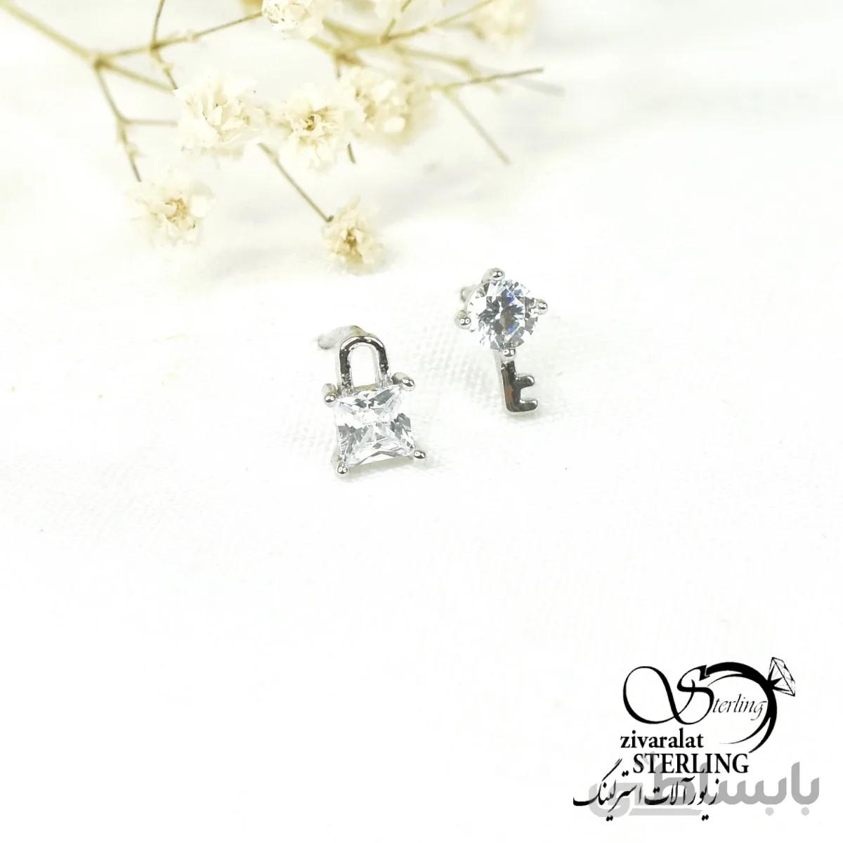 گوشواره میخی نقره کد 6252