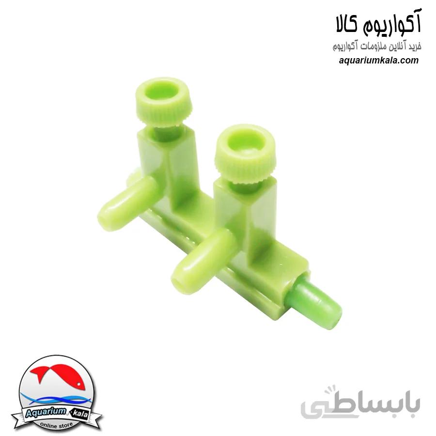 تقسیم هوای پلاستیکی ۲ راهه آکواریوم کد ۴۱۹ aquarium air terminal