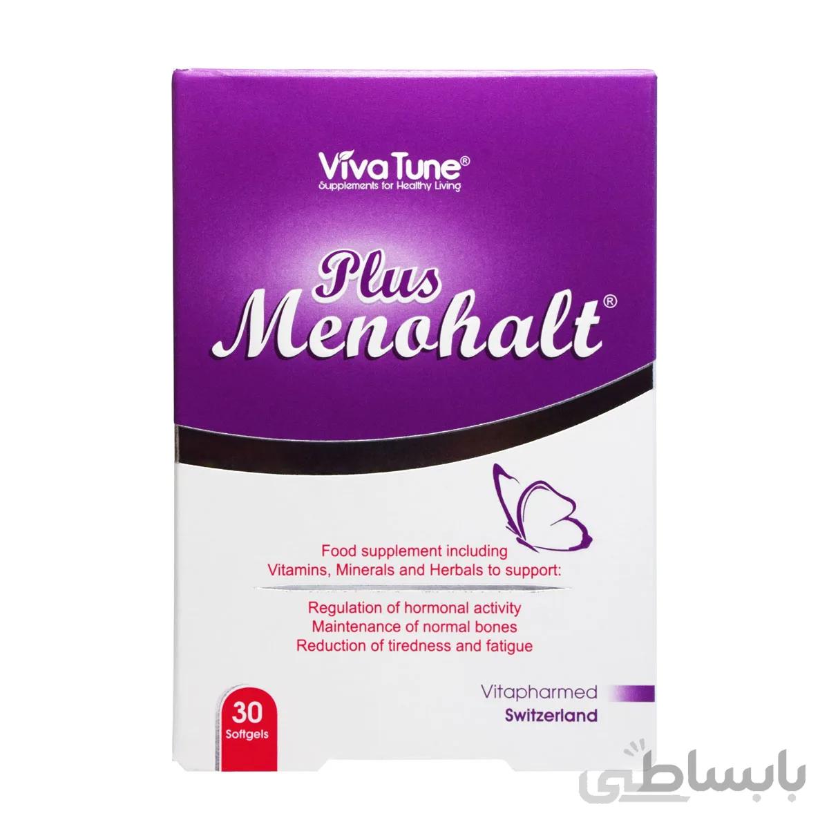سافت ژل منوهالت پلاس ویوا تون | ۳۰ عدد |مکمل دوران یائسگی ا Viva Tune Plus Menohalt 30 Softgels