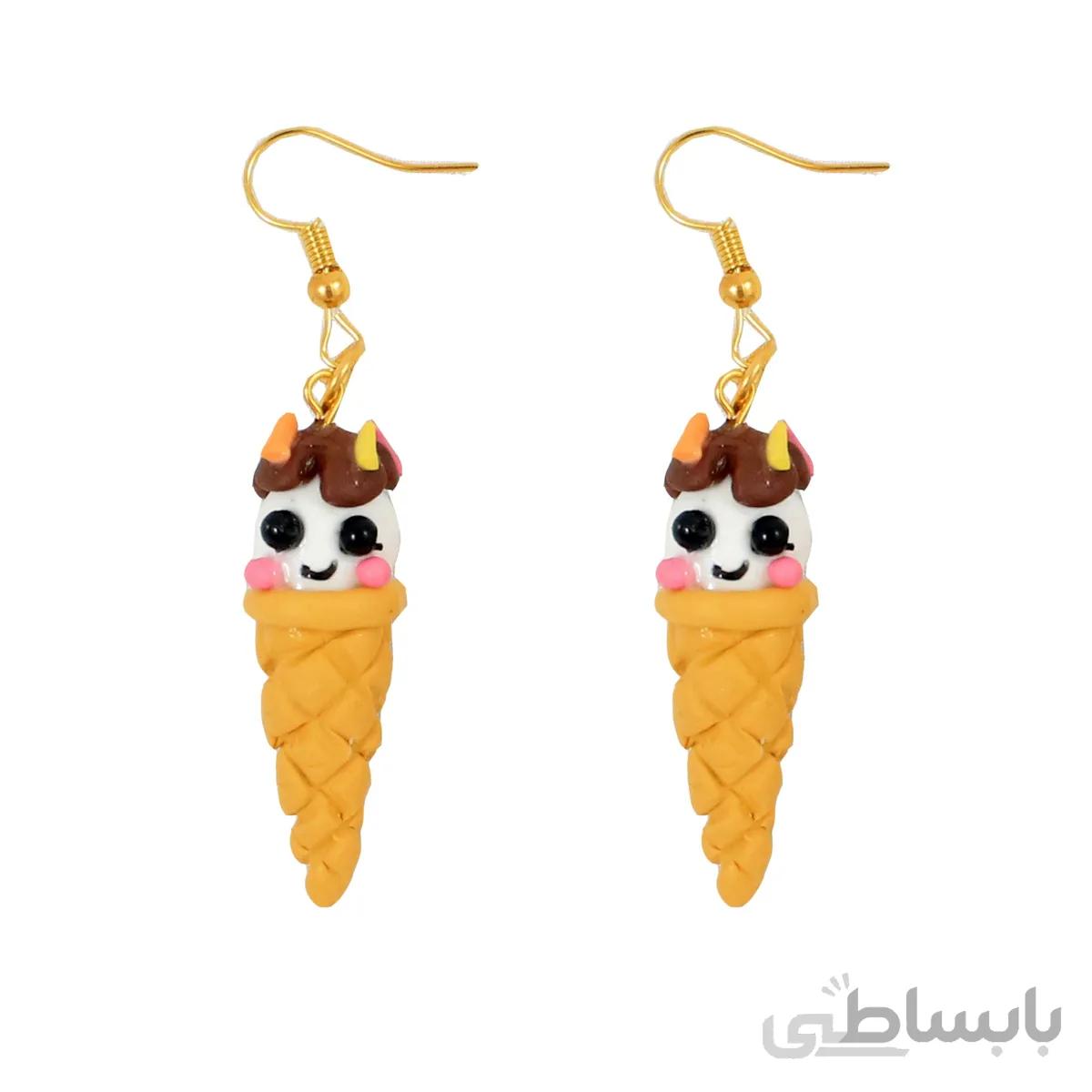 گوشواره زنانه طرح بستنی مدل ice cream 3
