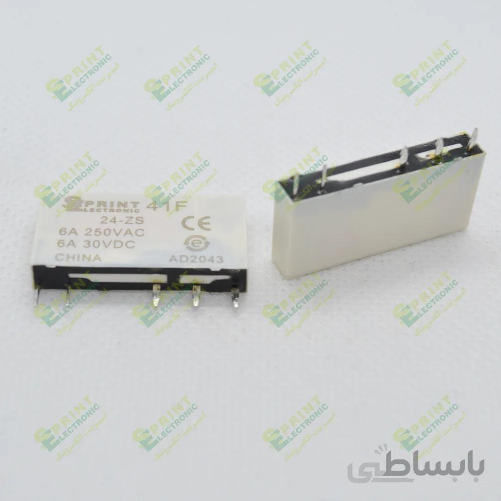 رله 24 ولت باریک 5 پایه 6 آمپر Sprint HF41F-24-ZS