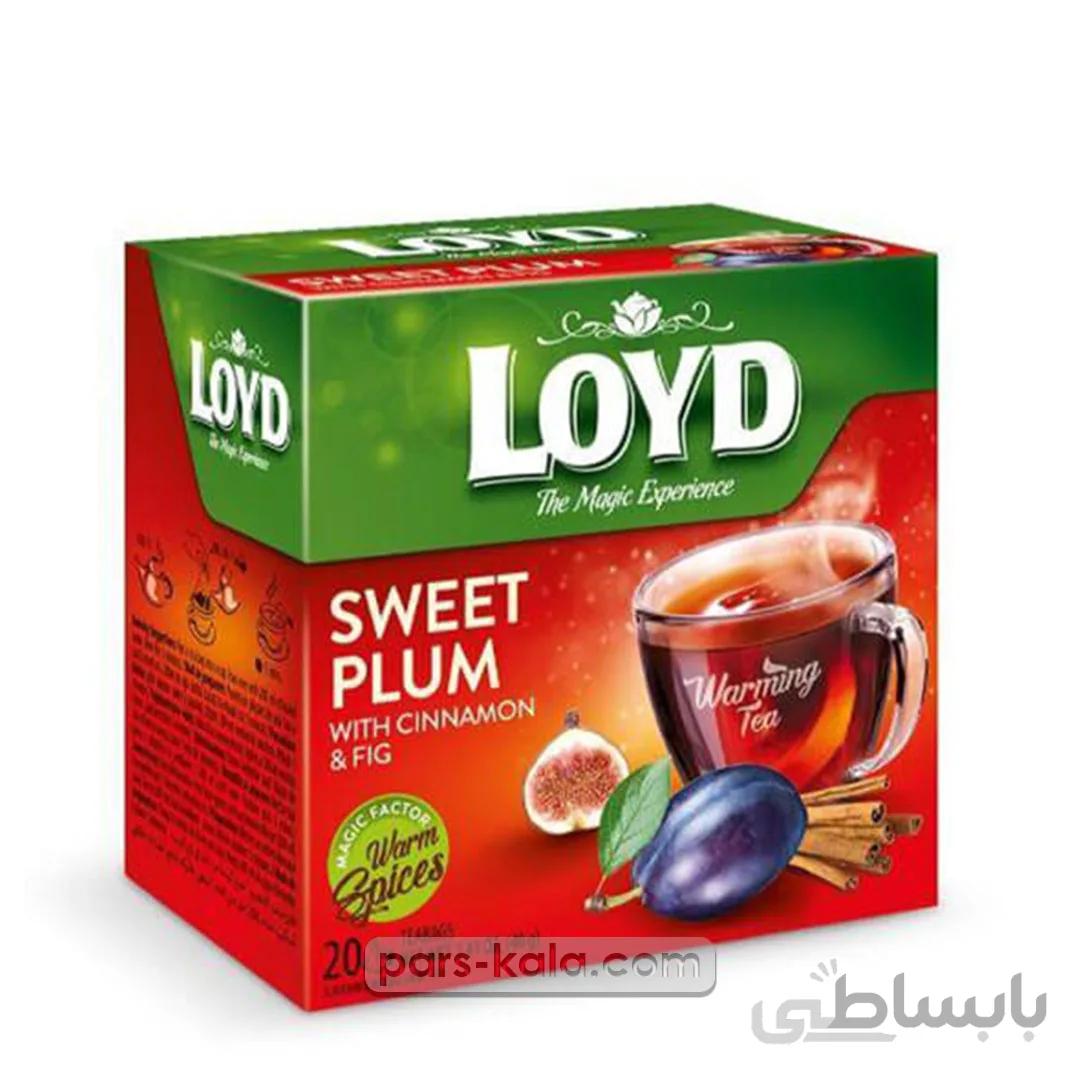 دمنوش گیاهی لوید با طعم انجیر دارچین و آلو شیرین Loyd