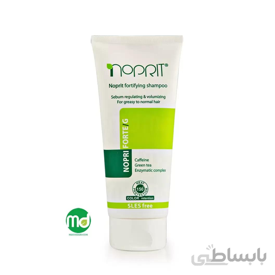 شامپو ضد ریزش موی چرب NOPRI FORTE G نوپری فورت جی نوپریت 200 میلی لیتر ا Noprit Anti Hair Loss Shampoo For Greasy To Normal 200ml کد 348793