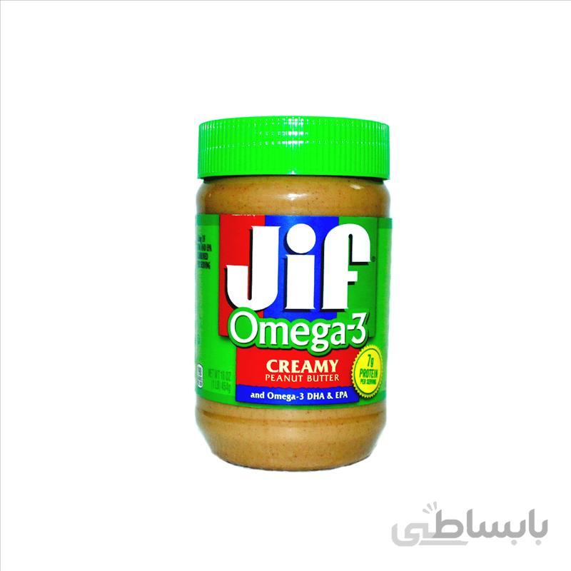 کره بادام زمینی جیف jif مدل Omega-3 ا peanut butter Jif