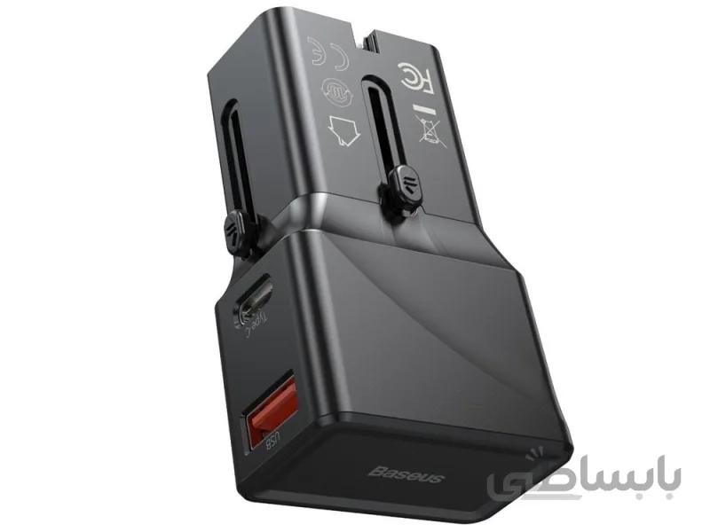شارژر دیواری دو پورت چندکاره Baseus Universal Conversion PPS Youth توان 18 وات