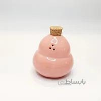 نمکدان چوب پنبه ای دستساز صورتی پررنگ