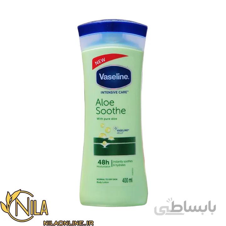 لوسیون بدن وازلین حاوی عصاره آلوئه ورا حجم 400 میل ا Vaseline Body Lotion With Aloevera 400ml