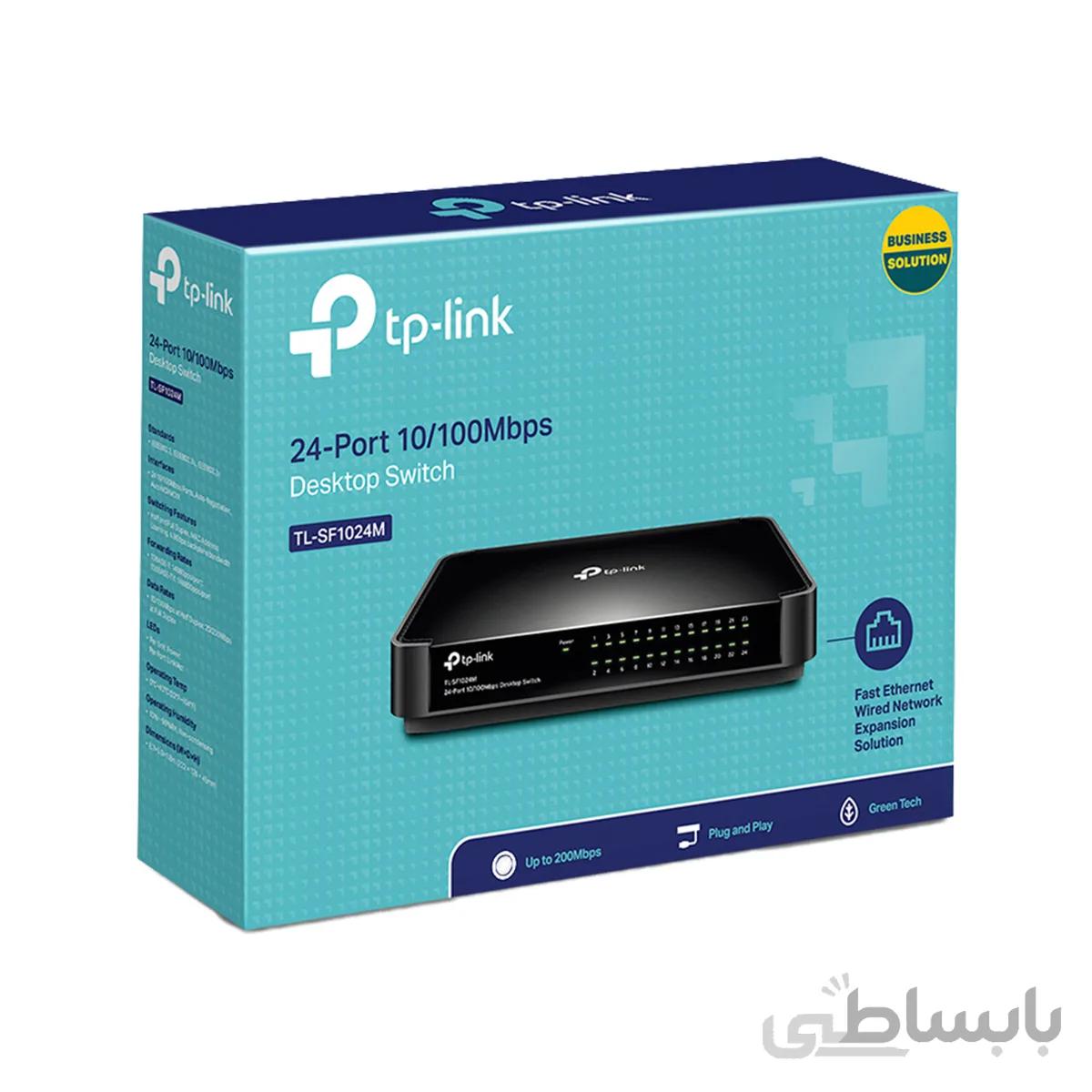 سوئیچ 24 پورت 10/100Mbps تی پی لینک مدل TL-SF1024M ا TP-LINK 24-Port 10/100Mbps Desktop Switch TL-SF1024M