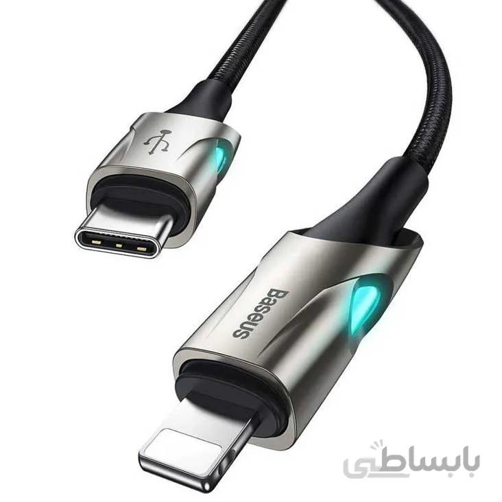 کابل تبدیل فست شارژ باسئوس Baseus CATLYY-01 Type-C to Lightning 2.4A PD 18W 1m