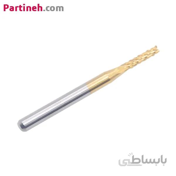 فرز انگشتی مینیاتوری سایز 2 قطر بدنه 3.175mm ا 2 mm mini Endmill with 3.175mm shank