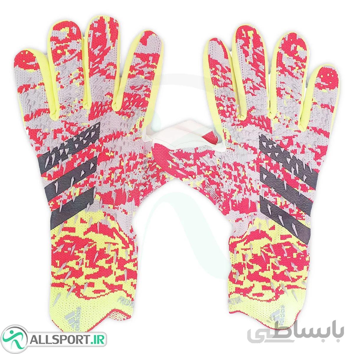دستکش دروازه بانی آدیداس پردیتور طرح اصلی Adidas Predator GL PROFIF Red yellow