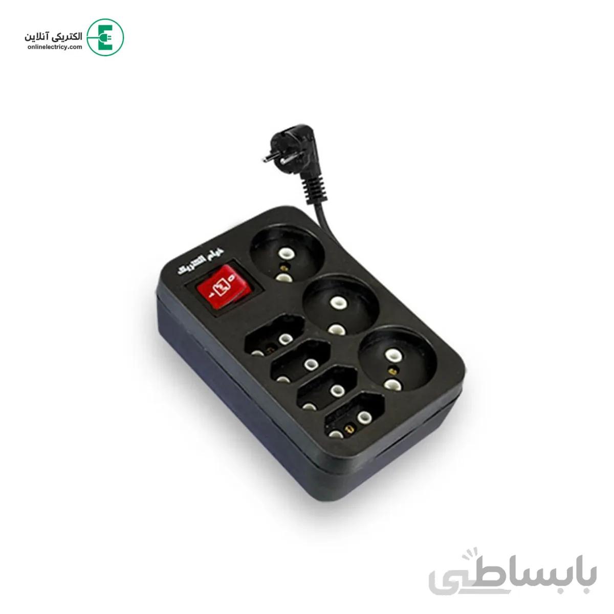 پریز 7 خانه ارتدار با کابل 5 متری(خیام الکتریک)