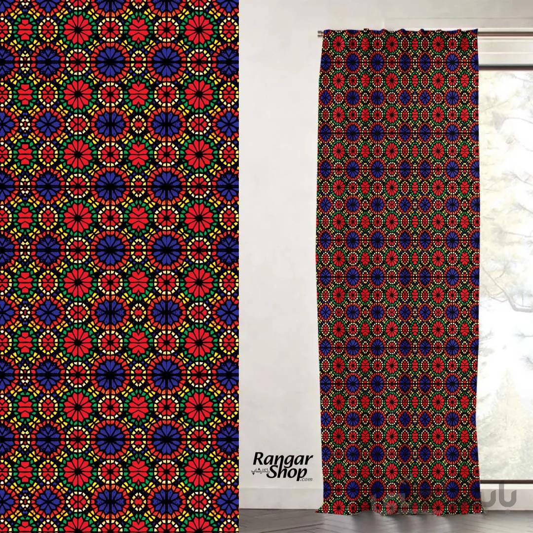 پرده با طرح شیشه سنتی