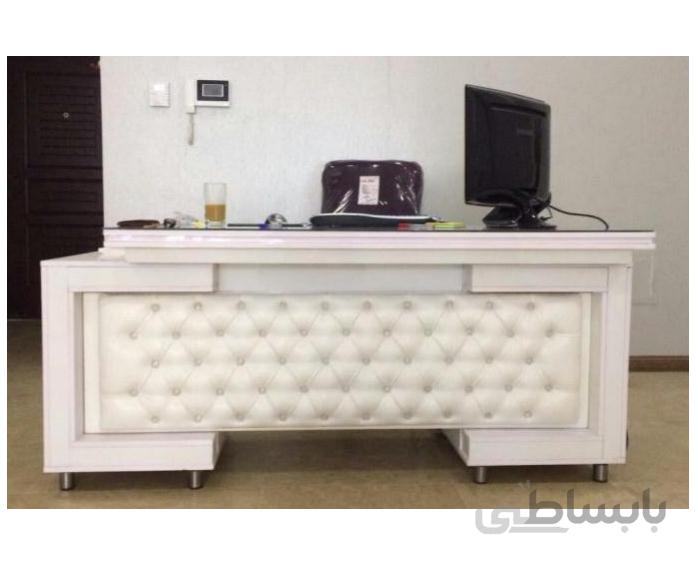 میز مدیریتی لمسه دار مدل لیندا ال ثابت