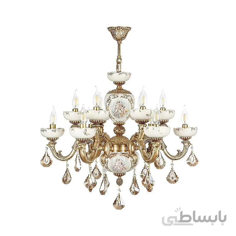 لوستر 12 شعله چشمه نور مدل C2922/6-AW