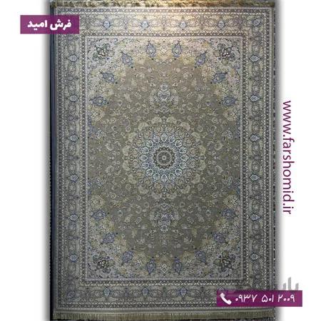 یک تخته 9 متری فرش ماشینی 1200 شانه 10 رنگ کد 424 نسکافه ای فرش آریایی کاشان