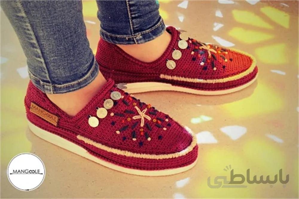 گیوه دست دوز گلدوزی شده کد 9 ا Handmade embroidery sneaker code 9