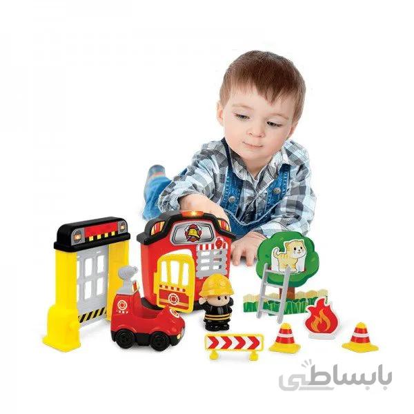 اسباب بازی موزیکال کودک طرح آتش نشان با آدمک winfun مدل 001307