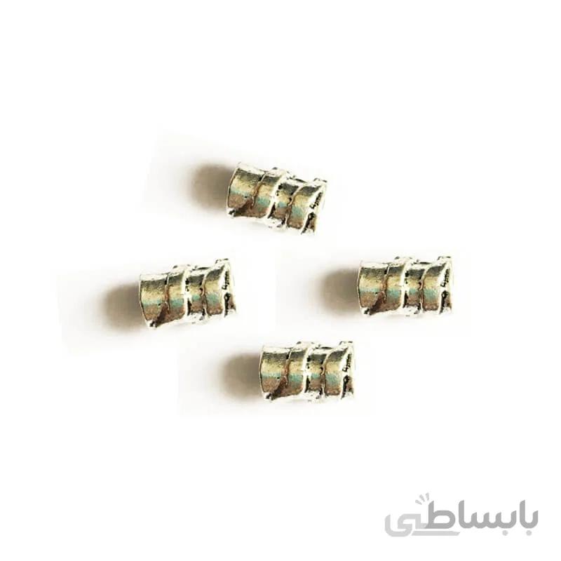 خرج کار نقره ای استوانه بسته 8 عددی 1cm
