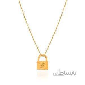 آویز طلا طرح قفل تیفانی کد CP347