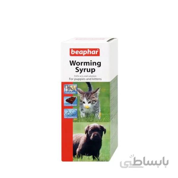 شربت ضد انگل بچه گربه و توله سگ بیفار – Beaphar Worming Syrup