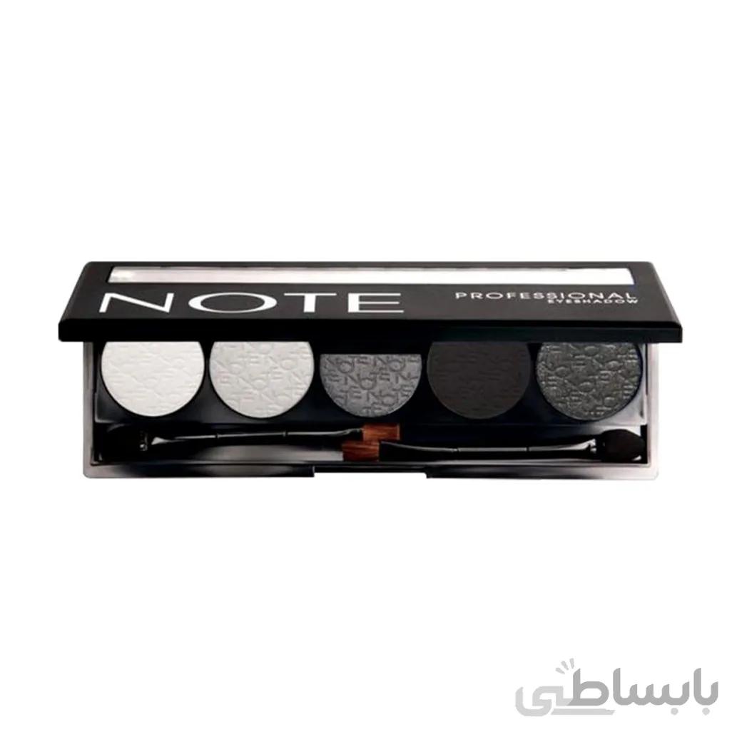 پالت سایه چشم نوت 5 رنگ مدل پروفشنال شماره 105 ا Note Eyeshadow Professional 5color No105