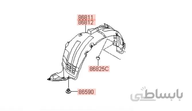 شلگیر جلو چپ هیوندای وراکروز ( IX55 )