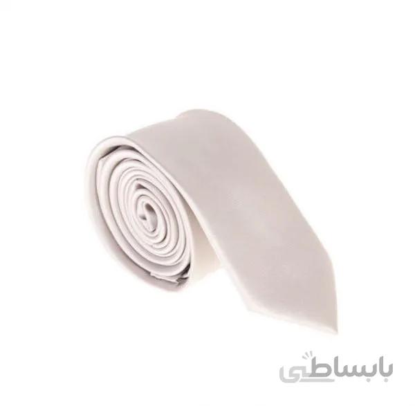 کراوات ساده مردانه طوسی کد T1059