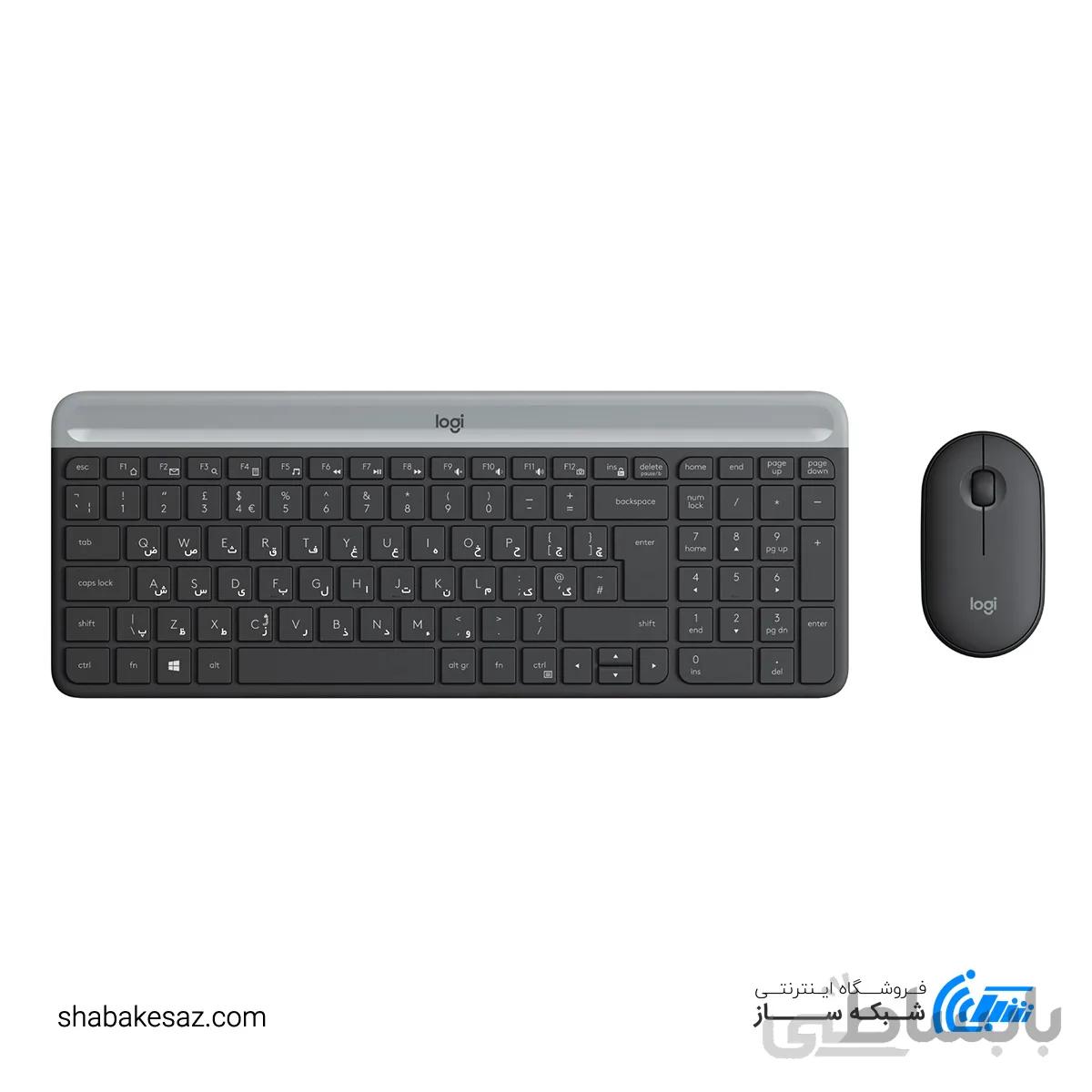 کیبورد و موس بی سیم لاجیتک MK470 ا Logitech MK470 Slim Wireless Keyboard Mouse